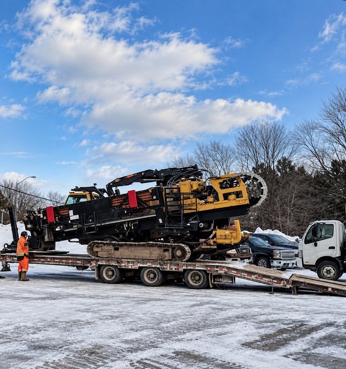 Equipment staged on site